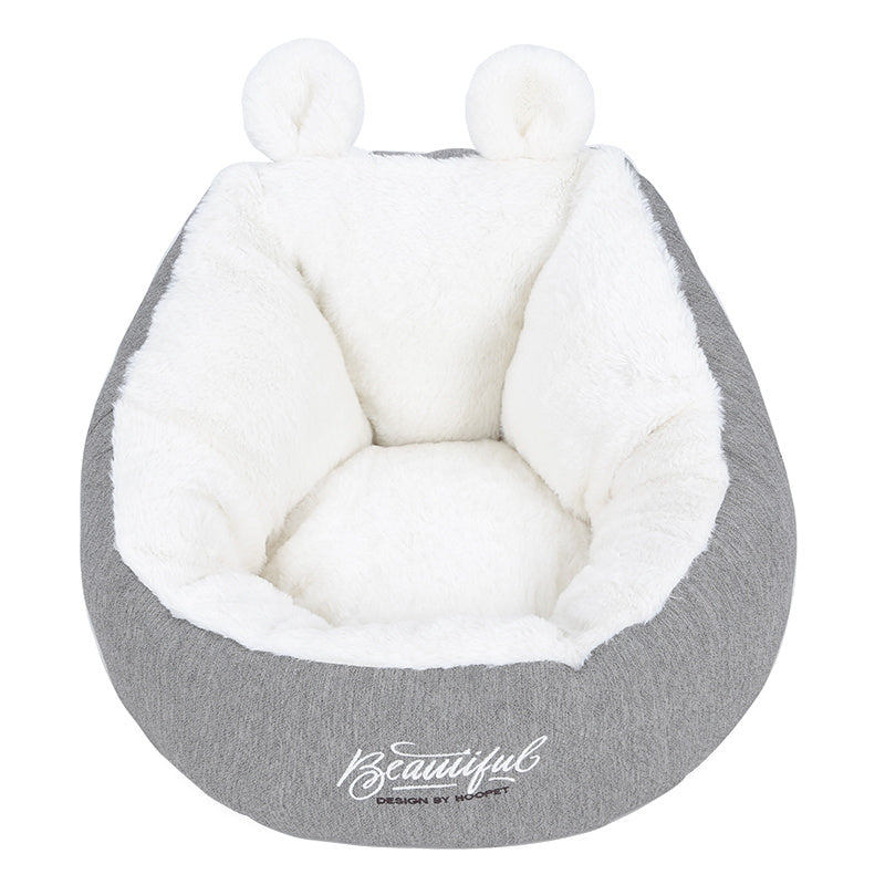 Grey Deep Cushion Pet Bed (S-M)