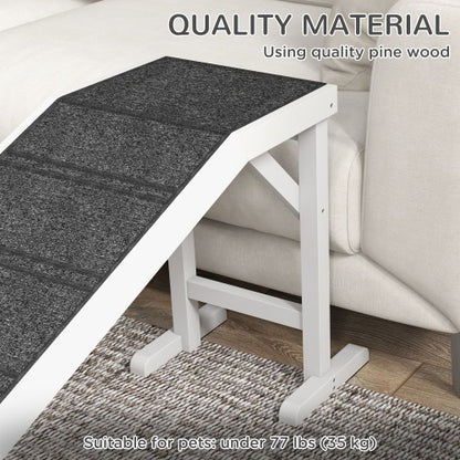 Pet Ramp With Non-slip Carpet And Top Platform