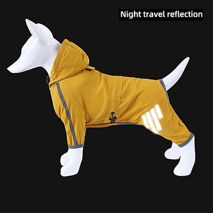Waterproof Dog Raincoat With Reflective Strap