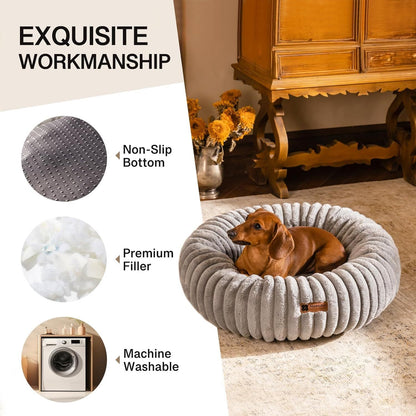 Plush Donut Bed - Small dog or cat