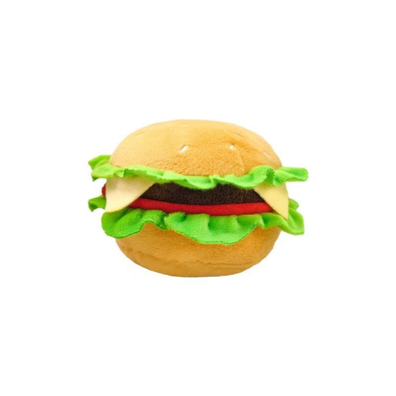 4-in-1 Fast Food Bucket Dog Toy Set, Squeaky Plush Toys