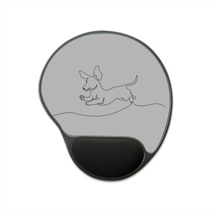 WEENTINGS Dachshund Mouse Pad with Wrist Rest, Cute Office Decor, Dog Lover Gift, Ergonomic Desk Accessory, Computer Mousepad for Home or Office