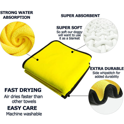 Microfiber, Quick-drying Pet Dog And Cat Towels