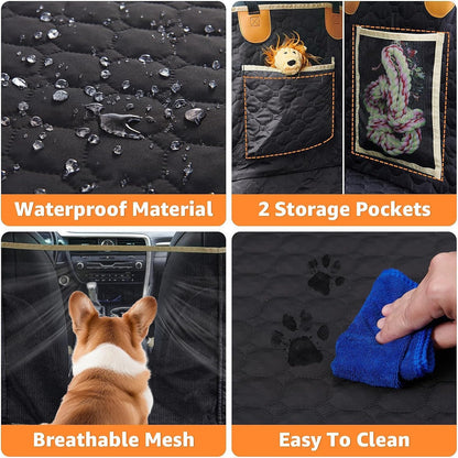 Waterproof Back Seat Extender and Cover, Hard Bottom- Heavy Duty Scratch Proof, For Cars/SUVs