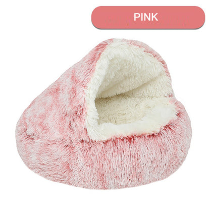 Luxurious Fuzzy, Plush Round Pet Bed