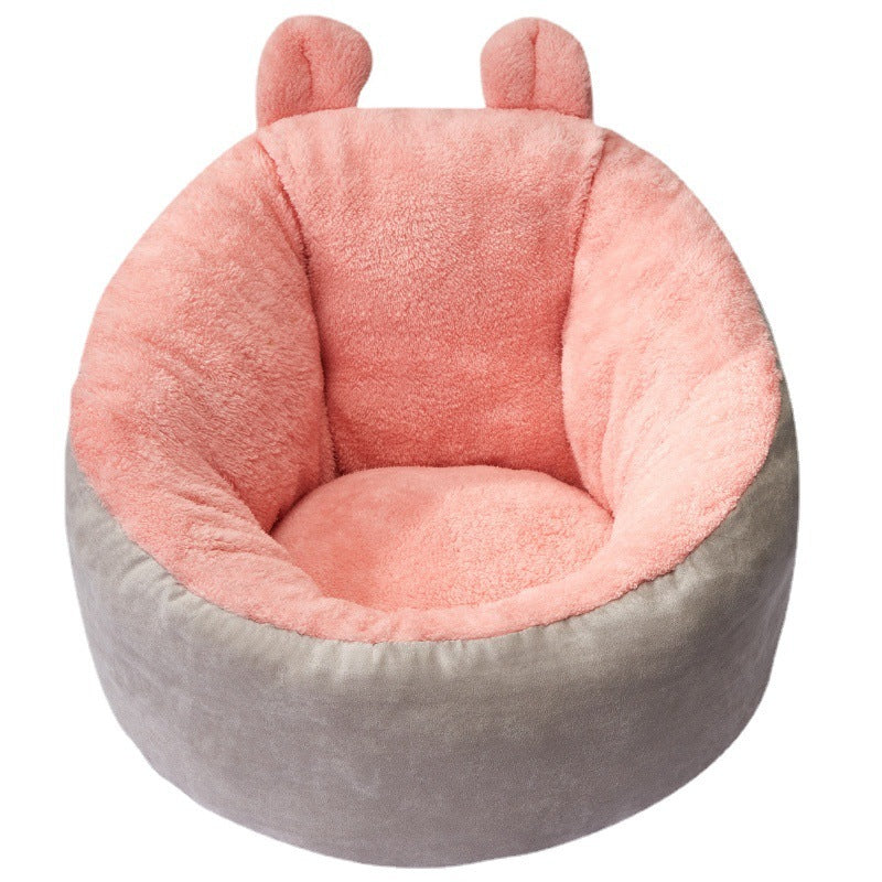 Grey Deep Cushion Pet Bed (S-M)