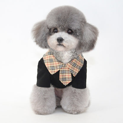 Argyle Shirt and Tie, Business Pet Clothing
