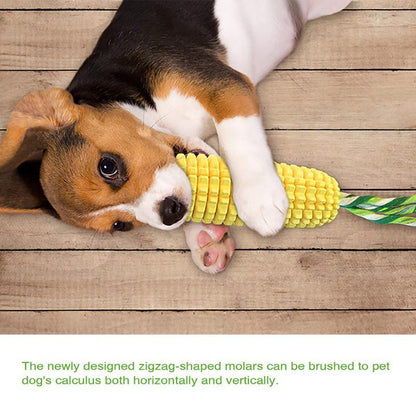 Dog Squeaky Corn Stick Rope Toy