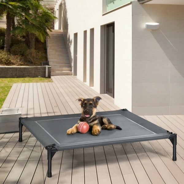 35.5inch X 32 Inch Raised Dog Bed With UV Resistant Canopy- Up to 66 lbs
