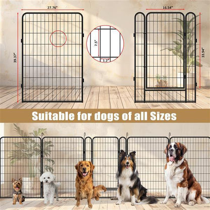 16 Pieces Of Heavy-duty, Portable, Metal Sports Fence for Pets