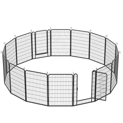 16 Pieces Of Heavy-duty, Portable, Metal Sports Fence for Pets