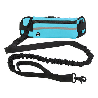 Hands Free Dog Leash, Pet Walking And Training Belt With Shock Absorbing Bungee Leash For Up To 180lbs Large Dogs Phone Pocket And Water Bottle Holder