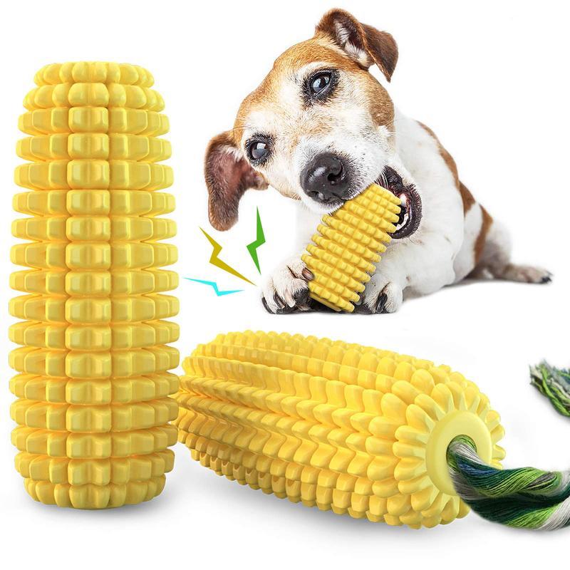 Dog Squeaky Corn Stick Rope Toy