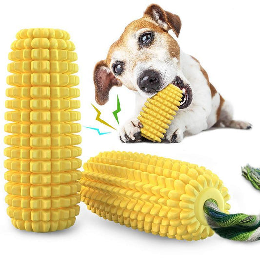 Dog Squeaky Corn Stick Rope Toy