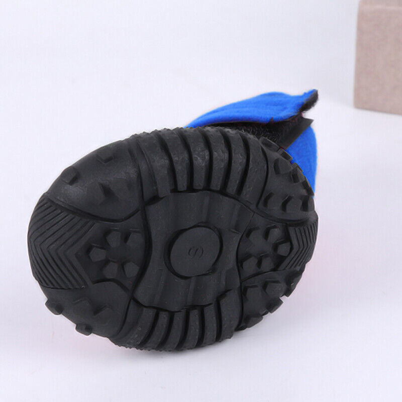 4x Blue Anti-Slip, Waterproof Pet Boots Dog (XXS-L)