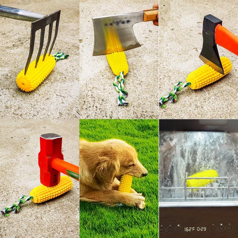 Dog Squeaky Corn Stick Rope Toy