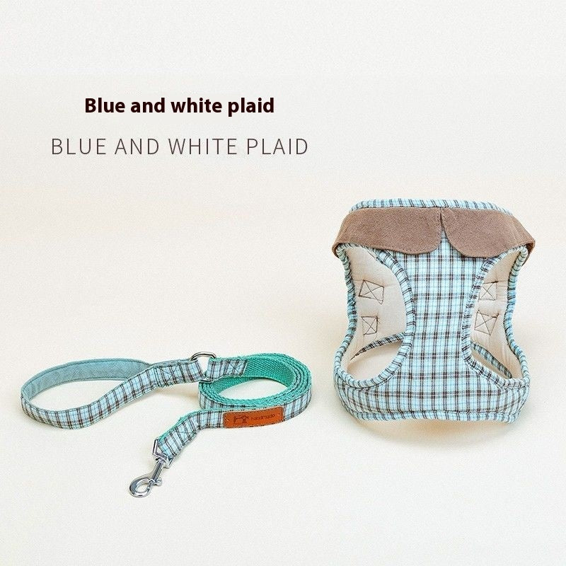 Plaid, Collared Harness & Leash Set (XXS-L)