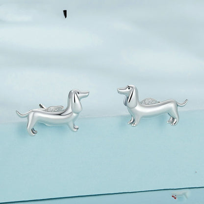 Dachshund Earrings- S925 Sterling Silver