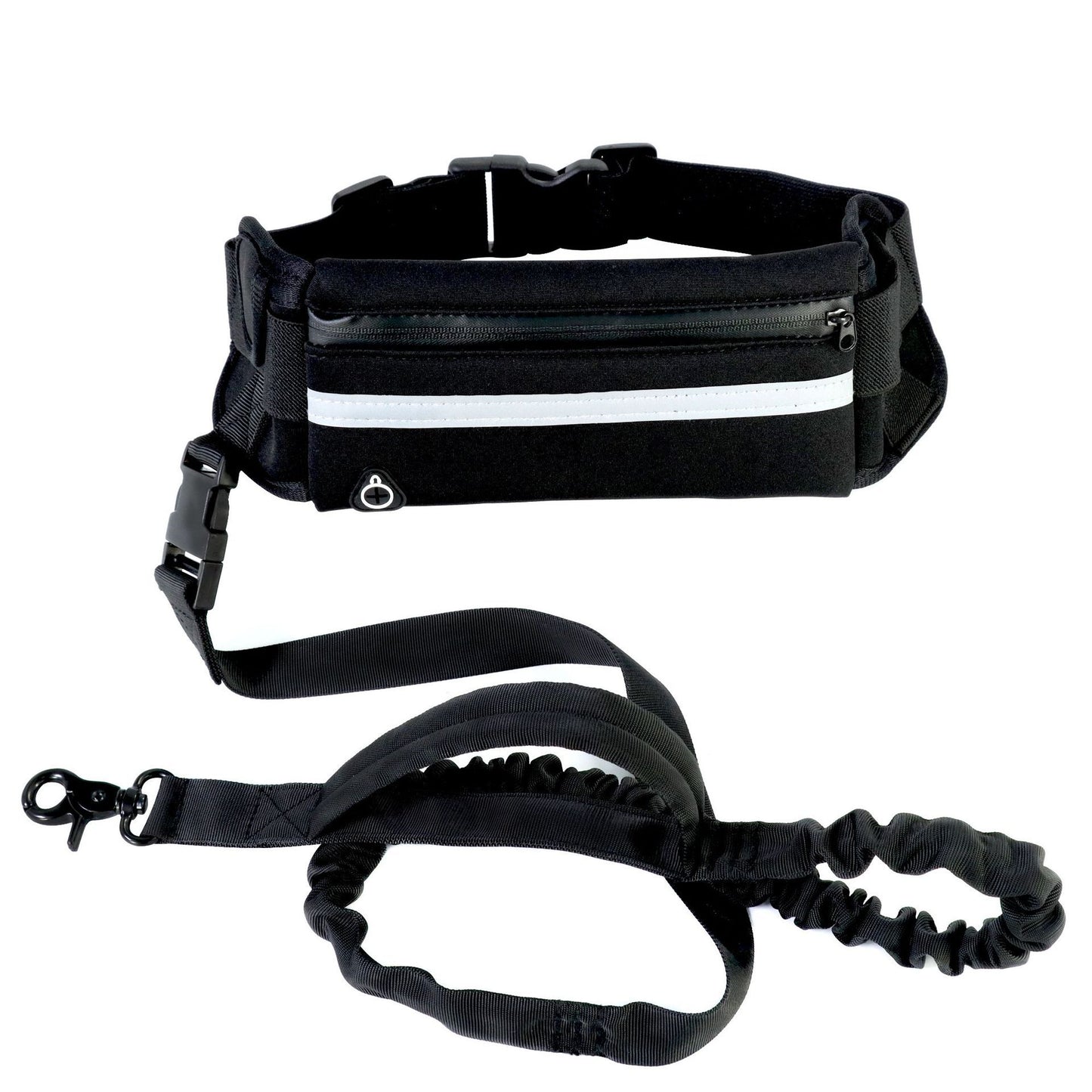 Hands Free Dog Leash, Pet Walking And Training Belt With Shock Absorbing Bungee Leash For Up To 180lbs Large Dogs Phone Pocket And Water Bottle Holder