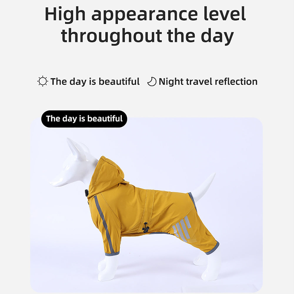 Waterproof Dog Raincoat With Reflective Strap
