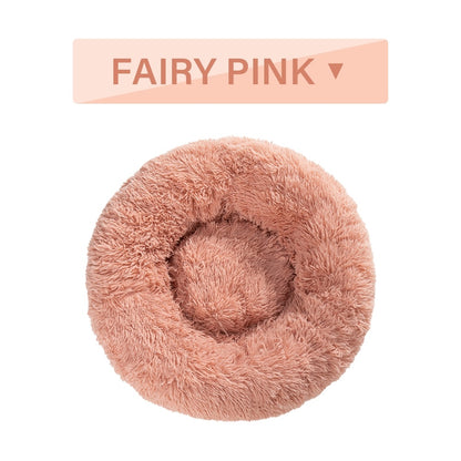 Warm, Fluffy Donut Pet Bed (S-XL)