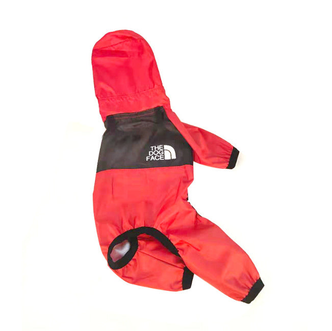 TheDogFace Dog Windbreaker, Rain Poncho (XS-4XL)