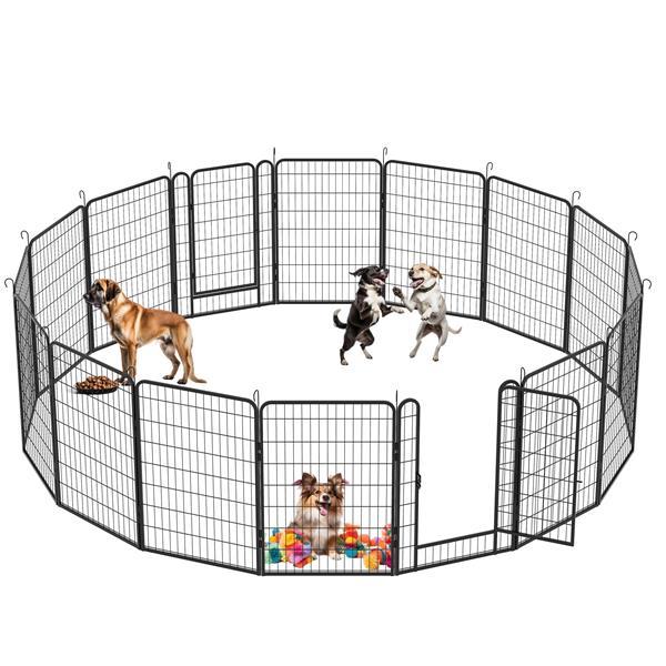 16 Pieces Of Heavy-duty, Portable, Metal Sports Fence for Pets