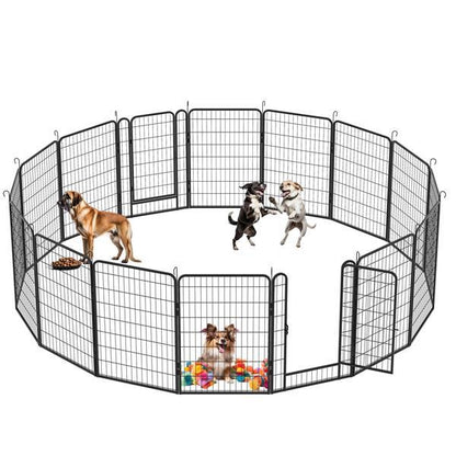 16 Pieces Of Heavy-duty, Portable, Metal Sports Fence for Pets