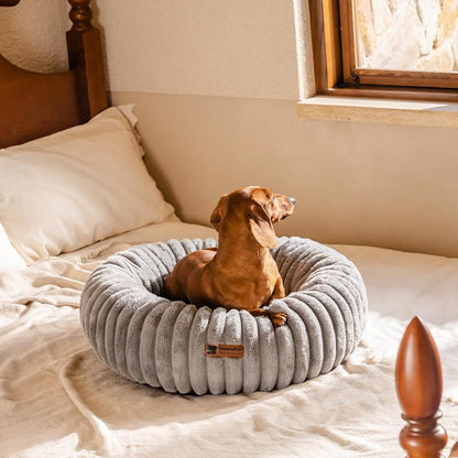 Plush Donut Bed - Small dog or cat