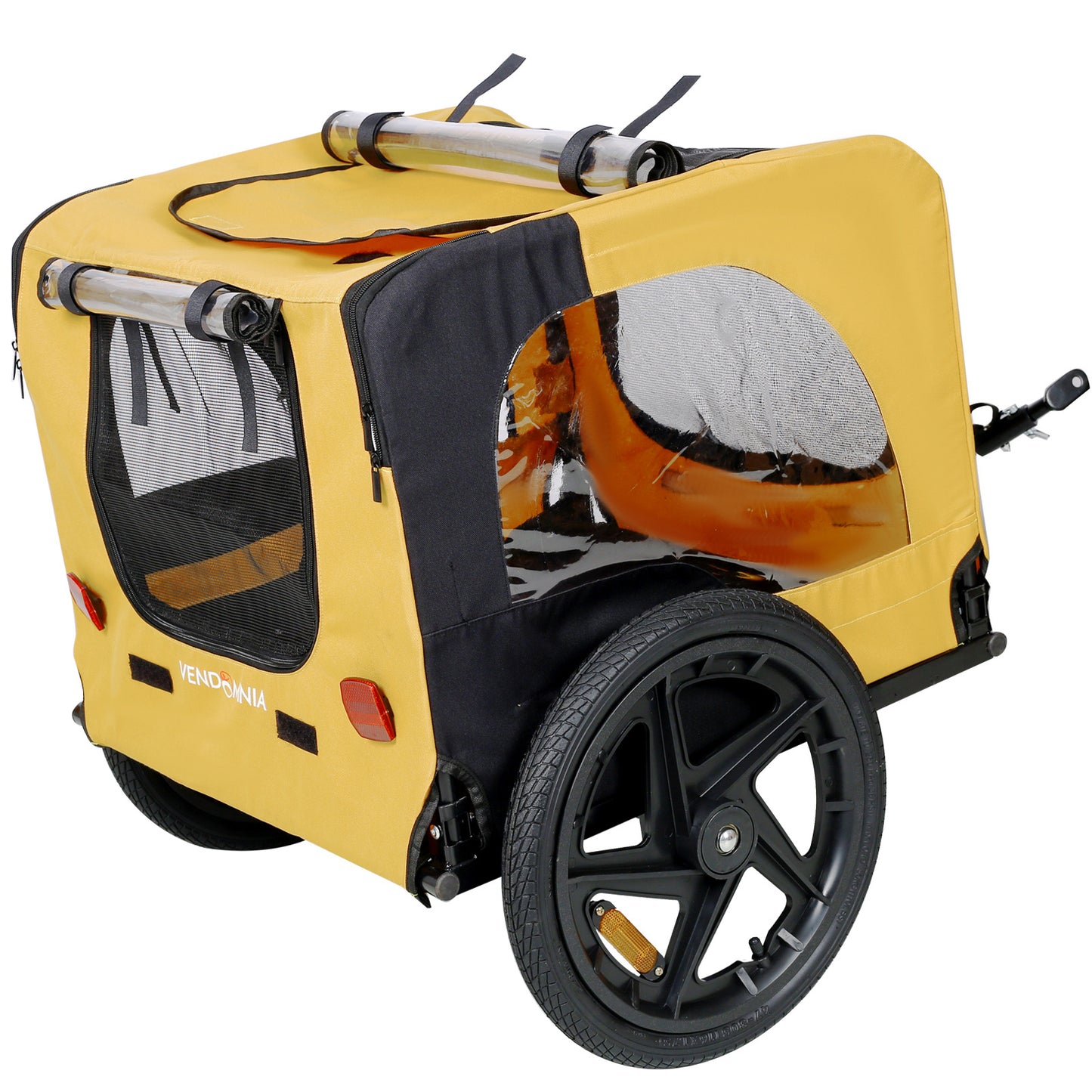 Yellow Outdoor Heavy Duty Foldable, Bicycle Tow Pet Stroller