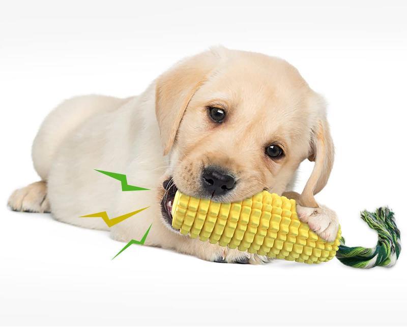 Dog Squeaky Corn Stick Rope Toy