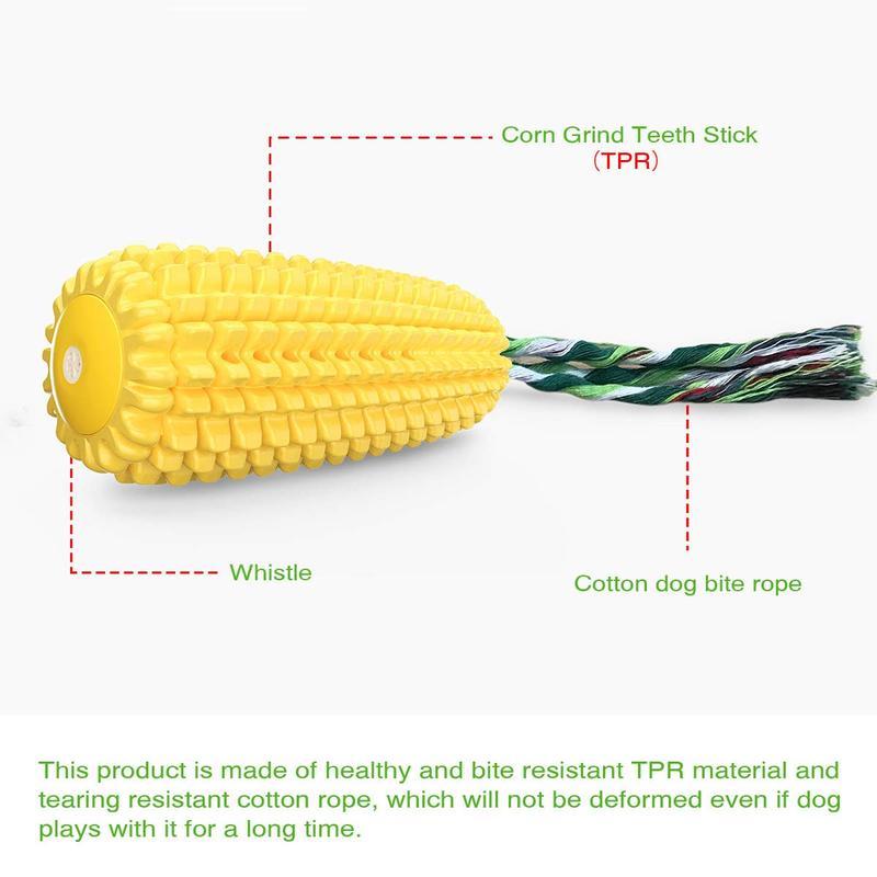 Dog Squeaky Corn Stick Rope Toy