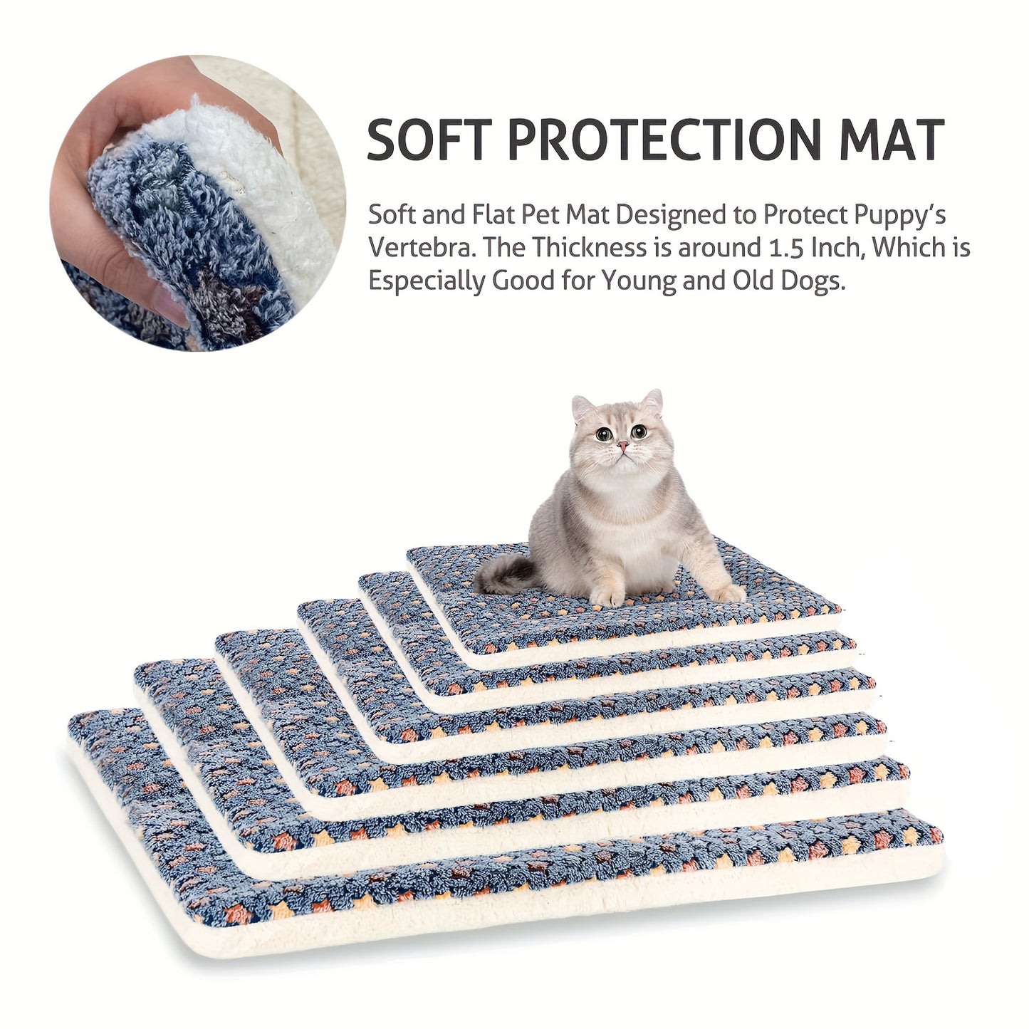 Washable, Soft Dog Bed/Crate Pad