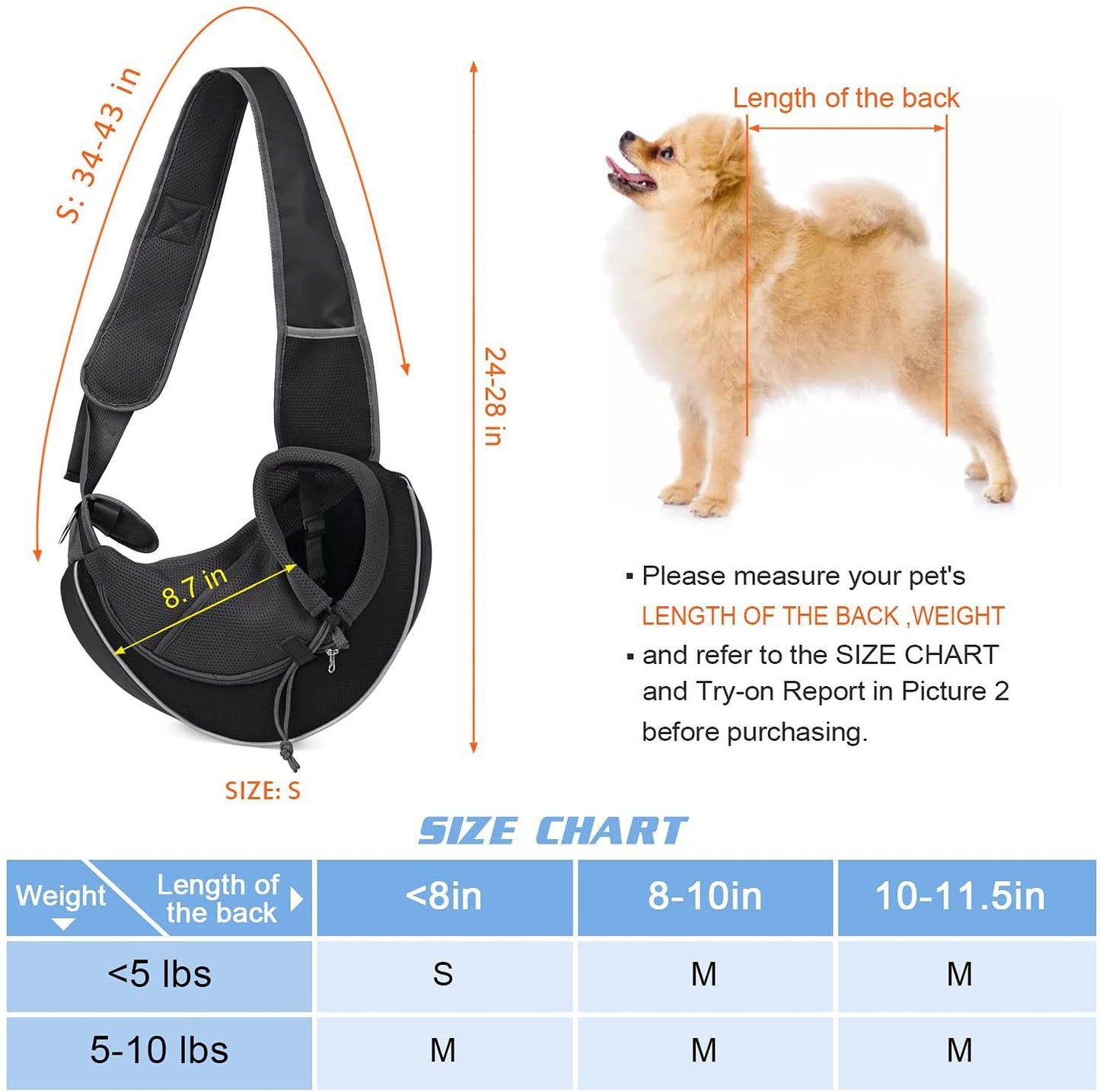 Pet Carrying, Crossbody Bag For Dogs/Cats