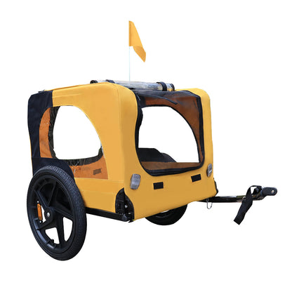 Yellow Outdoor Heavy Duty Foldable, Bicycle Tow Pet Stroller