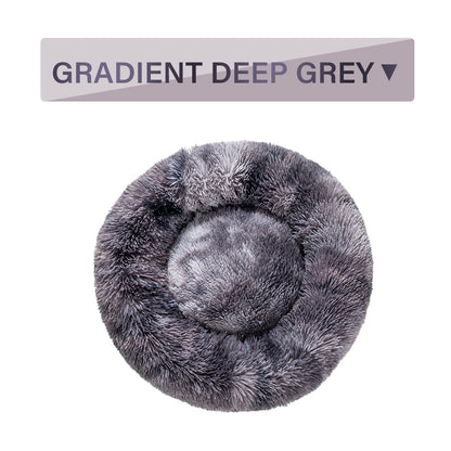 Warm, Fluffy Donut Pet Bed (S-XL)